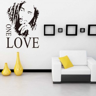Bob Marley One Love Quote Wall Sticker